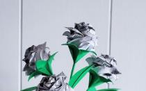 Оригами роза из бумаги. Мастер-класс. Как сделать розу из бумаги в технике оригами Цветок из бумаги своими руками оригами роза